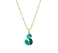 Collar de aleación de letras coloridas individualizadas, cadena ajustable, uso diario, gargantilla con colgante de letra para mujer, regalo único, sofisticado collar de regalo, One Size, como se