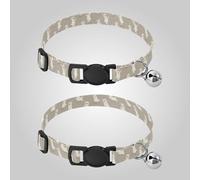 Collar de alpaca con diseño de animales de dibujos animados de yoga para cachorros, hebilla de liberación rápida, collar de perro hembra y macho, 2 paquetes