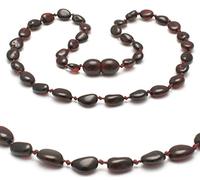 Collar de ámbar auténtico del Báltico - Joyería natural para mujeres, hombres y toda la familia - Collar de piedras preciosas y amuleto de la suerte - Collar de ámbar auténtico - Pequeños regalos de