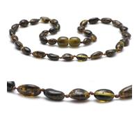 Collar de ámbar báltico auténtico - Joyas naturales para hombre y mujer y toda la familia - Cadena de piedras preciosas y amuleto de la suerte - Joyas de ámbar auténtico - Regalos de Navidad pequeños