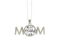 Collar de amistad con texto en inglés "Best Friend Ever" con citas para el día de la madre, regalo para mamá, abuela, joyería de cumpleaños, Medium