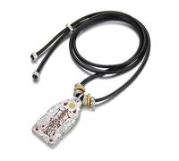 Collar de Amuleto Taoísta para hombre y mujer - Joyas para mujer y regalo para hombre, collar personalizado de plata 925, colgante de protección chino, 60cm, Plata, Sin joyas