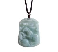 Collar de Animales de Jade Natural del zodíaco, Amuleto del zodíaco de Jade, Regalo de cumpleaños con Piedra Natal
