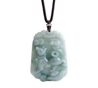 Collar de Animales de Jade Natural del zodíaco, Amuleto del zodíaco de Jade, Regalo de cumpleaños con Piedra Natal
