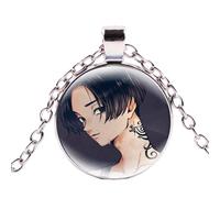 Collar de anime Tokyo Revengers con patrones de arte Sano Hanagaki de cristal cabujón superficie de metal collares para mujeres fans joyería colgantes, 1