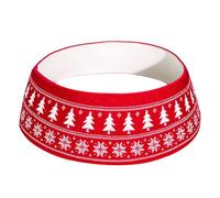 Collar de árbol de Navidad - Anillo de árbol de punto ajustable para decoración navideña, estilo rústico de casa de campo y fácil para el jardín interior al aire libre, restaurante, apartamento