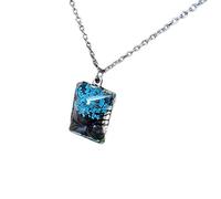 Collar de árbol vivo, colgante hecho a mano, colgante único, collar epoxi, naturaleza, collar para mujer, mariposa, collar de resina, QDK1, talla única, Acrílico, No es una piedra preciosa