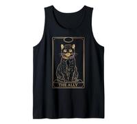 Collar de arcoíris LGBTQ Ally Tarot Card Pride Cat Camiseta sin Mangas