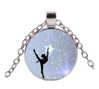 Collar de bailarina para mujer, bailando niña, ángel, bailando, cadena de baile, collar de cristal, joyería al por mayor, nan