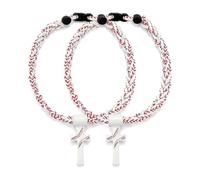 Collar de béisbol de tornado de triple cuerda, cuerda de tornado trenzada, collar de cruz de béisbol 2026 para niños, collar trenzado Ro-pe para fanáticos de los deportes, fiesta temática de béisbol
