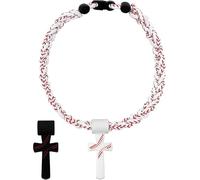 Collar de béisbol de tornado de triple cuerda, cuerda de tornado trenzada, collar de cruz de béisbol 2026 para niños, collar trenzado Ro-pe para fanáticos de los deportes, fiesta temática de béisbol