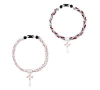 Collar de béisbol de tornado de triple cuerda, cuerda de tornado trenzada, collar de cruz de béisbol 2026 para niños, collar trenzado Ro-pe para fanáticos de los deportes, fiesta temática de béisbol