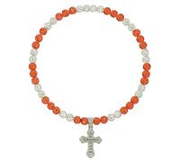 Collar de béisbol para hombre, colección Bling Ice de 18 pulgadas, collar de cruz de béisbol para mujer, collar de cruz de béisbol con cuentas de arcilla de diamantes de imitación, accesorios de