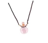 Collar de Botella Decorativo Portátil de Vidrio y Nylon para Coche Rosa | Accesorio Suspendible Lugar, Aroma de Aceites Esenciales, Ayuda a Relajar el Espíritu el Cuerpo, Mejora Ánimo