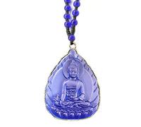 Collar de Buda de la medicina, diosa de la compasión, con colgante de Guan Yin, elimina el sufrimiento para mujeres y hombres, amuleto Feng Shui, joyería de bendición, 52mm*40mm, 65cm (25.6 inch