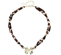 Collar de bufanda bohemio con dije para mujer, colgante de lazo, collar de bandana de leopardo, este es un regalo especial y de moda para ti y tus amigos