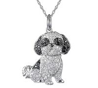 Collar de caballo/gato/mapache ///elefante/chihuahua/koala/cabra/vaca para niñas y mujeres, bonito collar de cristal colorido de animales grandes para cumpleaños para amantes de los animales Njt644