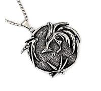 Collar de cabeza de lobo vikingo nórdico para hombre, acero inoxidable, amuleto del espíritu brujo, joyas guerreras, cadena de 60 cm, con caja