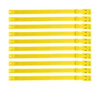 Collar de cabra de 10 piezas PU 23 pulgadas Collar de ganado ajustable para la granja Vacilla Caca Ovejas (Amarillo)