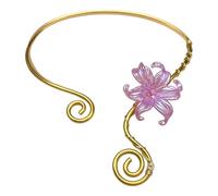 Collar de cadena ajustable de moda | Llamativa cadena de cuello floral para uso casual o fiesta, adorno de cadena de clavícula ligera pero resistente