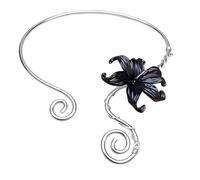 Collar de cadena ajustable de moda | Llamativa cadena de cuello floral para uso casual o fiesta, adorno de cadena de clavícula ligera pero resistente
