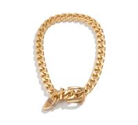 Collar de cadena cubana de oro hebilla de cinturón personalizada cadena gruesa cadena de cuello moda versátil cadena de clavícula de metal