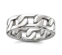Collar de cadena de acero inoxidable pulido estilo banda de 7 mm, regalo de joyería para mamá, 1.10 centimeters, Metal Acero inoxidable, No es una piedra preciosa