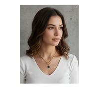 Collar de cadena de bloqueo frontal de piedra natural elegante regalo de joyería de moda minimalista para ella