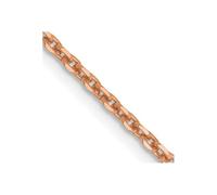 Collar de cadena de cable sólido de corte brillante de 14 quilates en oro amarillo, oro blanco, oro rosa, longitud a elegir 36, 41, 46, 51, 61, 56, 66 y variedad de opciones de mm