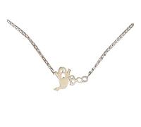 Collar de cadena de clavícula con colgante de fantasma Boo para mujer