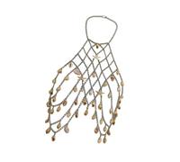 Collar de cadena de cuerpo plateado para mujer, perfecto con tankini o ropa de noche para un aspecto elegante, cadena hueca seductora, One Size, como se describe, como se describe