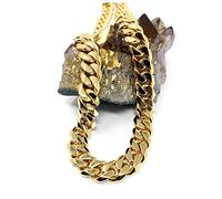 Collar de cadena de eslabones cubanos de oro 14K para hombre y mujer, corte de diamante, 14K, pesado con cierre sólido grueso, hip hop, Oro, Diamante