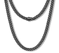 Collar de cadena de eslabones cubanos para hombre, cadenas de acero inoxidable para hombre, duraderas de 5/8 mm de grosor, joyería de eslabones Miami para hermano, padre, collares que no se deslustran