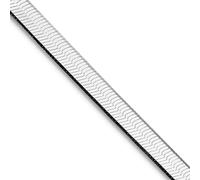 Collar de cadena de espiga mágica de plata de ley 925 chapada en rodio de 3,5 mm, regalo de joyería para mamá, 41 centimeters, Metal Hueso metal Rodio, No es una piedra preciosa