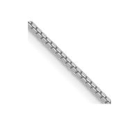 Collar de cadena de oro blanco macizo pulido de 0.95 mm con pinza de langosta para mujer, opciones de longitud: 36 41 46 51 56 61 66 71 76, 41, Oro Metal Oro Blanco, No es una piedra preciosa