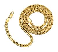 Collar de cadena de oro genérico - 4 mm chapado en oro 45 cm 50 cm 17,72-19,69 in | Fashion Jewelry Chain With Tarnish Resistant Finish, durante el uso, Daily Wear | Unisex Necklace Party Wedding