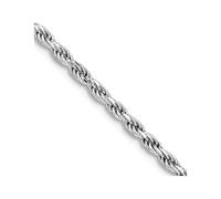 Collar de cadena de plata de ley 925 chapada en rodio de 1,7 mm con corte brillante de 5 cm de extensión. Regalo de joyería para mamá, 46 centimeters, Metal Plata metal Rodio Plata, No es una piedra