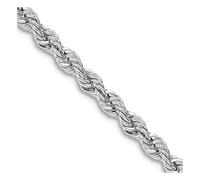 Collar de cadena de plata de ley 925 chapada en rodio de 2,5 mm, regalo de joyería para mamá, 56 centimeters, Metal Plata metal Rodio Plata, No es una piedra preciosa