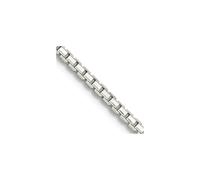 Collar de cadena de plata de ley 925 de 1,35 mm con 8 caras de corte brillante con 5 cm de extensión. Regalo de joyería para mamá, 56 centimeters, Metal Plata Plata esterlina, No es una piedra