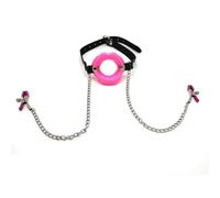 Collar de cadena para mujer,bondage,restricción,fetiche,pinzas para pezones,juguetes sexuales exóticos para adultos,color rosa,talla única.