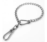 Collar de cadena para perro 304 S/S a prueba de masticación, collares y correas ajustables, extensión de gancho de doble extremo, antibobinado, entrenamiento y caminata (grande: 3,5 mm de diámetro