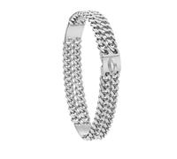 Collar de cadena para perro de acero inoxidable resistente de 25 mm, no se decolora, ideal para pitbulls y perros de raza grande (plata, 45 cm)