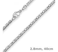 Collar De Cadena Real De Plata 2,8mm De 925 40cm
