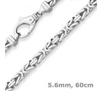 Collar De Cadena Real De Plata 5,6mm De 925 60cm