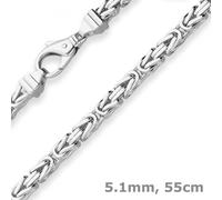 Collar De Cadena Real De Plata 925 De 55cm