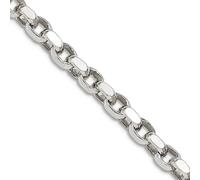 Collar de cadena rolo de plata de ley 925 de 3,5 mm con corte brillante, regalo de joyería para mamá, 66 centimeters, Metal Plata Plata esterlina, No es una piedra preciosa