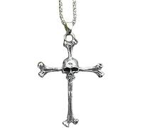 Collar de calavera para hombre, estilo gótico, cráneo, punk, collar, fiesta, motociclista, colgante de cadena de collar pareja conjuntos de joyas, pendientes largos joyas cad