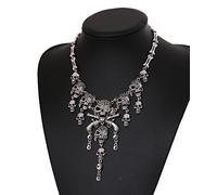 Collar de Calavera Punk - Colgante de Cthulhu, Roca, Halloween, Brazo de Esqueleto - Metal Vintage