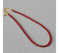 Collar de Cárnice de Piedra Natural de 4 mm - Un de y . Ideal para Usar para tu de Oficina, ¡Lo Suficientemente Hermoso para Citas Románticas y para y San Valentín!