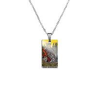 Collar De Cartas De Tarot, Patrón Irregular Vintage Rectángulo Reina Carta De Tarot Colgante Cadena De Clavícula Para Hombres Mujeres, Astrología Adivinación Amuleto Hip Hop Collar, Joyería De